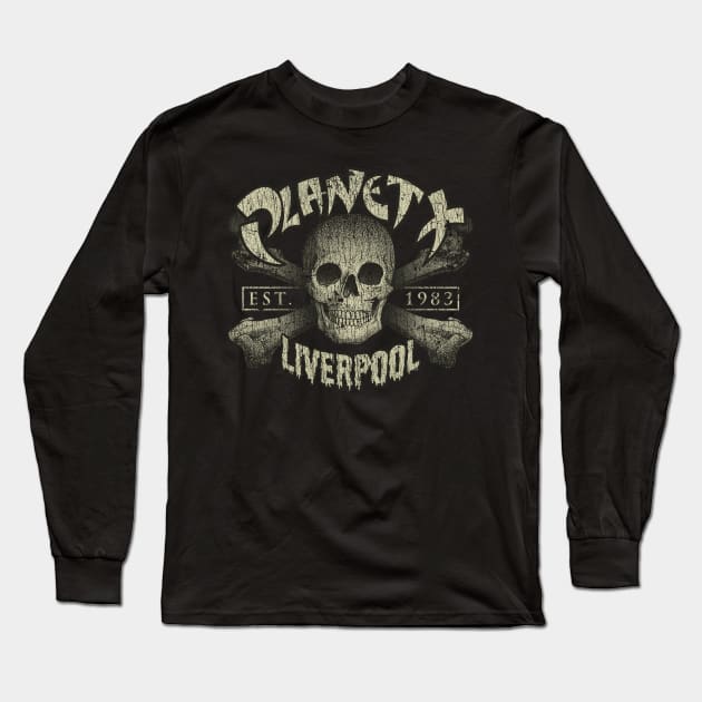 Planet X Liverpool Skull 1983 Long Sleeve T-Shirt by JCD666